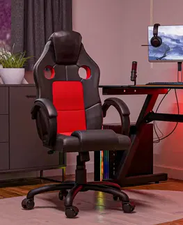 Kancelářské židle TP Living Kancelářské křeslo Enzo černá/červená