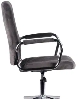 Kancelářské židle Ak furniture Čalouněné kancelářské křeslo FD-24 šedé