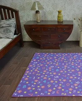 Koberce a koberečky Dywany Lusczow Dětský kusový koberec NUMBERS fialový, velikost 150x250