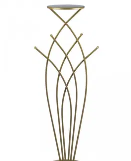 Stojany na květiny DekorStyle Květinový stojan RUE 100 cm zlatý