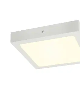 Klasická stropní svítidla SLV BIG WHITE SENSER 24 CW vnitřní LED nástěnné a stropní přisazené svítidlo hranaté bílé, 4000 K 1004705