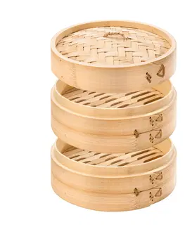 Kuchyňské nože Tescoma Napařovací košík bambusový NIKKO ¤ 20 cm, dvoupatrový