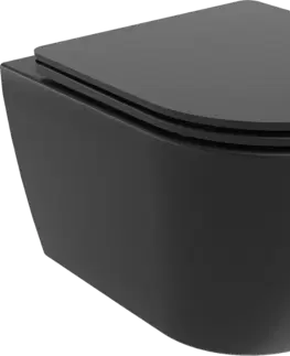 Kompletní WC sady Závěsná WC mísa s prkénkem Mexen Carmen černá