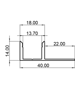 Profily Light Impressions Reprofil dlaždicový profil EL-03-12 stříbrná elox 2500 mm 975361
