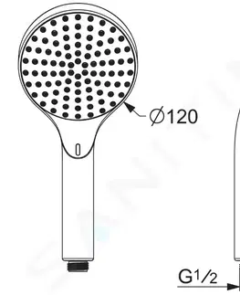 Sprchy a sprchové panely HANSA Activejet Sprchová hlavice Digital 120, s elektronickým displejem, chrom/světle šedá 84310180