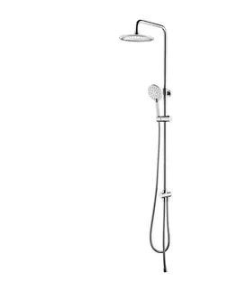 Sprchy a sprchové panely OMNIRES NEVADA sprchový sloup chrom / bílá /CRB/ SYSNEVADACRB