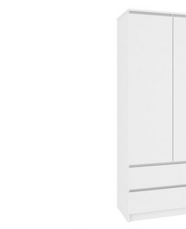 Komody Expedo Skříň ARIVA S90, 90x180x51, bílá/bílá lesk
