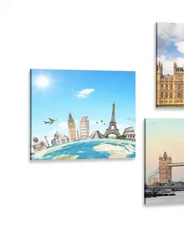 Sestavy obrazů Set obrazů kouzelný Londýn