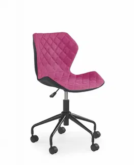 Kancelářské židle HALMAR Kancelářská židle Dorie růžová/černá