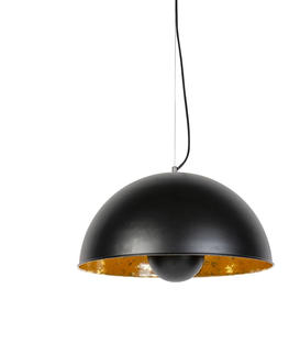 Zavesna svitidla Průmyslová závěsná lampa černá se zlatem 50 cm - Magna Eglip