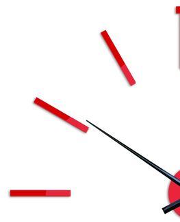 Nalepovací hodiny ModernClock 3D nalepovací hodiny Carlo červené