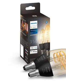 Žárovky Philips Hue White Ambiance 4.6W 550 Filament svíčka E14 2ks