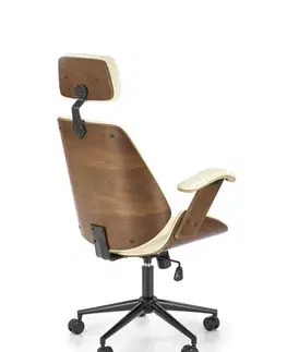 Kancelářské židle HALMAR Kancelářská židle Ignazio krémově-ořechová
