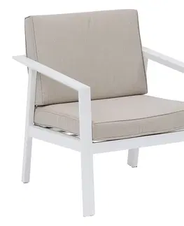 Zahradní židle a křesla Hliníkové křeslo NOVARA (bílá)