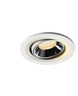LED podhledová svítidla SLV BIG WHITE NUMINOS MOVE S zápustné stropní svítidlo bílé/chrom 2700 K 20° 1005330