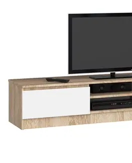 TV stolky Ak furniture TV stolek Ronon 160 cm sonoma/bílý