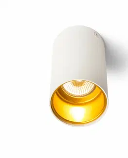 Moderní bodová svítidla RED - DESIGN RENDL RENDL TUBA stropní matná bílá/zlatá 230V GU10 35W R12745