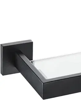 Koupelnový nábytek Skleněná polička MEXEN VOX černá