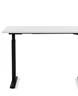 Výškově nastavitelné psací stoly KARE Design Pracovní stůl Office Smart - černý, bílý, 140x60