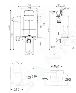 Záchody Kielle Genesis Set předstěnové instalace, klozetu se sedátkem softclose a tlačítka Gemini I, chrom 30505SZ16