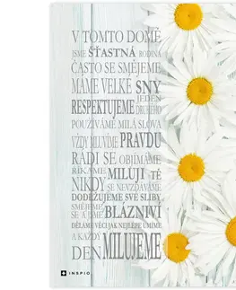 Obrazy s textem Obraz na zeď - Domov ... květ