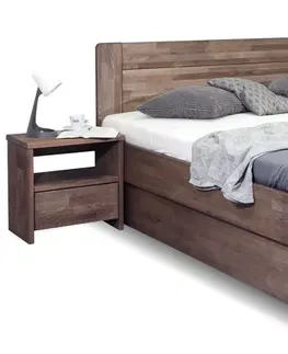 s úložným prostorem Dřevěná postel dvoulůžko s úložným prostorem ARION 2, masiv buk