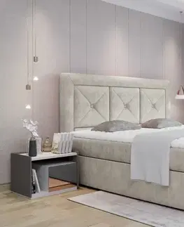 BOXSPRING postele Artelta Čalouněná manželská postel IDRIS | 160 x 200 cm Farebné prevedenie IDRIS: Dora 21
