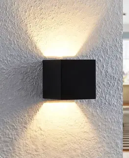 Nástěnná svítidla Lindby Lindby Quaso LED nástěnné světlo, beton černá