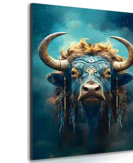 Obrazy vládci živočišné říše Obraz modro-zlatý buvol