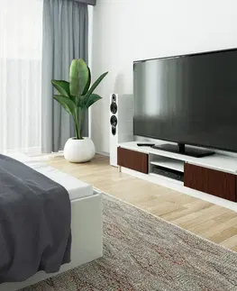 TV stolky Ak furniture TV stolek Ronon 160 cm bílý/venge