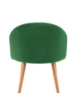 Židle Ak furniture Sametová čalouněná židle Gera zelená