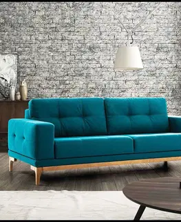 Pohovky a gauče Pohovka s lůžkem NEW TULIP trojmístná modrá