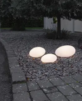 Solární dekorace na zahradu STAR TRADING LED solární světlo Globy ve tvaru kamene, 26,5 cm