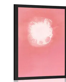 Motivy z naší dílny Plakát růžovo-bílá abstrakce