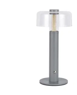 Lampy  LED Stmívatelná dobíjecí stolní lampa LED/1W/5V 3000K 1800 mAh šedá 