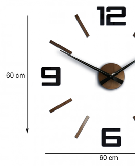 Nalepovací hodiny ModernClock 3D nalepovací hodiny Reden černo-měděné