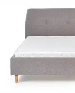 Postele HALMAR Čalouněná postel Dorin 160x200 dvoulůžko šedá