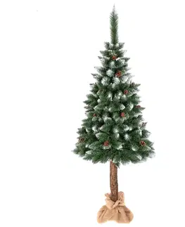 Vánoční stromky Vánoční stromeček na kmínku se šiškami a ozdobami 220 cm