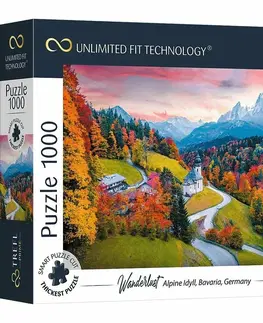 Hračky puzzle TREFL - prime puzzle 1000 UFT - Toulky: Alpská idylka, Bavorsko, Německo