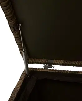 Příslušenství a doplňky z ratanu DEOKORK Box na polstry 170 x 90 cm BORNEO LUXURY (hnědá)