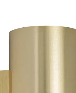 Nastenna svitidla Designové nástěnné svítidlo zlaté kulaté 2-světelné - Sab Honey
