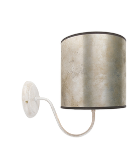 Nastenna svitidla Klasická nástěnná lampa béžová se zinkovým odstínem - mat
