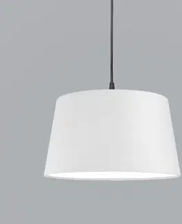 Zavesna svitidla Moderní závěsná lampa černá s bílým odstínem 45 cm - Pendel