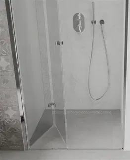 Sprchové kouty MEXEN LIMA skládací dveře 70x190 cm 6mm, chrom, transparent se stěnovým profilem 856-070-000-01-00