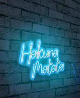 Nástěnné dekorace Dekorativní LED osvětlení HAKUNA MATATA modrá