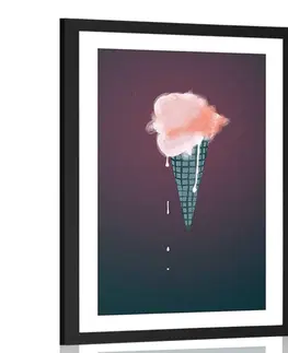 Motivy z naší dílny Plakát s paspartou zmrzlina