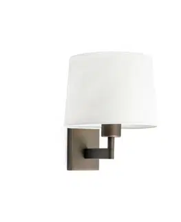 Nástěnná svítidla s látkovým stínítkem FARO ARTIS nástěnná lampa, bronzová/bílá