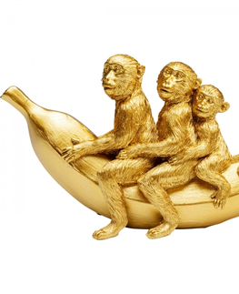 Sošky exotických zvířat KARE Design Soška Opice Jízda na banánu 12cm