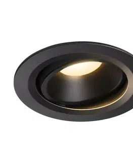 LED podhledová svítidla SLV BIG WHITE NUMINOS MOVE DL L vnitřní LED zápustné stropní svítidlo černá/černá 3000 K 55° otočné a výkyvné 1003655