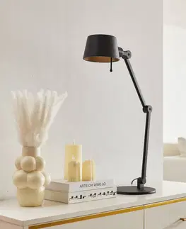 Stolní lampy kancelářské Lucande Stolní lampa Lucande Silka, nastavitelná, černá